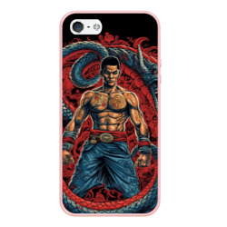 Боец  Муай-тай и огромный  дракон – Чехол для iPhone 5/5S матовый с принтом купить