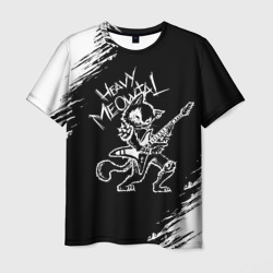 Кот хэви металл – Мужская футболка 3D с принтом купить со скидкой в -26%