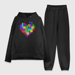 Женский костюм хлопок Oversize Color tetris