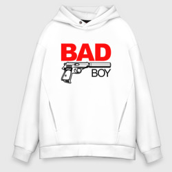 Мужское худи Oversize хлопок Bad boy with gun