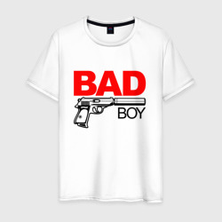 Bad boy with gun – Мужская футболка хлопок с принтом купить со скидкой в -20%