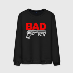 Мужской свитшот хлопок Bad boy - with gun  