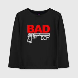 Детский лонгслив хлопок Bad boy - with gun  