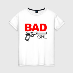 Bad girl with gun – Футболка из хлопка с принтом купить со скидкой в -20%