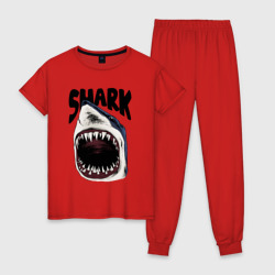 Женская пижама хлопок Пасть акулы арт