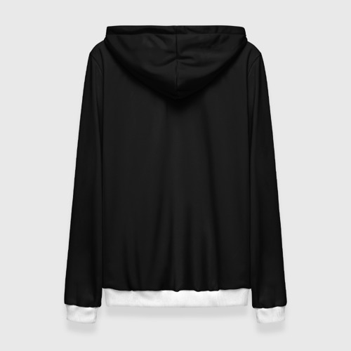 Женская толстовка 3D с принтом Лев хиппи с дредами на черном фоне, вид сзади #1