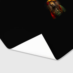 Бумага для упаковки 3D Лев хиппи с дредами на черном фоне - фото 2