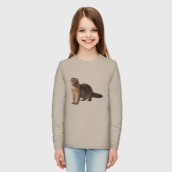 Детский лонгслив хлопок Пушистая выдра - фото 2