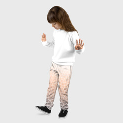Детские брюки 3D Серо-бежевый паттерн мозаика - фото 2