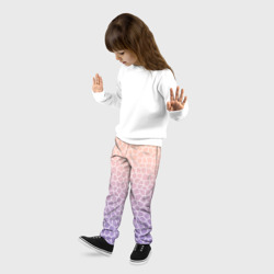 Детские брюки 3D Паттерн мозаика светло-сиреневый - фото 2