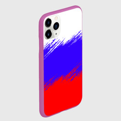 Чехол для iPhone 11 Pro матовый Триколор штрихи - фото 2