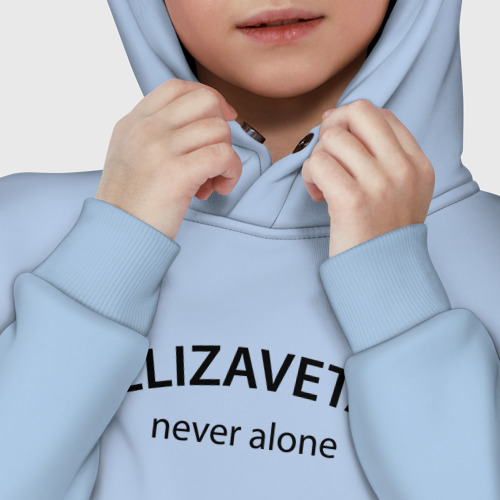 Детское худи Oversize хлопок Elizaveta never alone - motto, цвет мягкое небо - фото 7