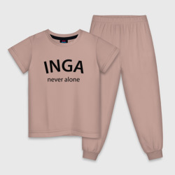 Детская пижама хлопок Inga never alone - motto