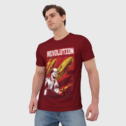 Мужская футболка 3D Народная революция с Лениным - фото 2