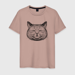Кот прищурился – Мужская футболка хлопок с принтом купить со скидкой в -20%