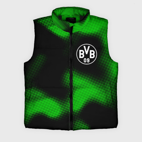 Мужской жилет утепленный 3D Borussia sport halftone, цвет черный