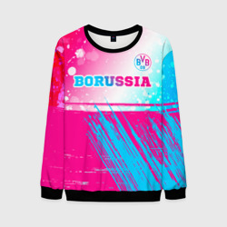 Мужской свитшот 3D Borussia neon gradient style посередине