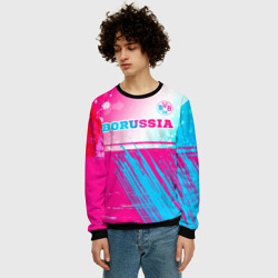 Мужской свитшот 3D Borussia neon gradient style посередине - фото 2