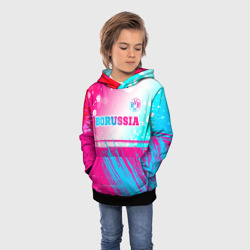 Детская толстовка 3D Borussia neon gradient style посередине - фото 2