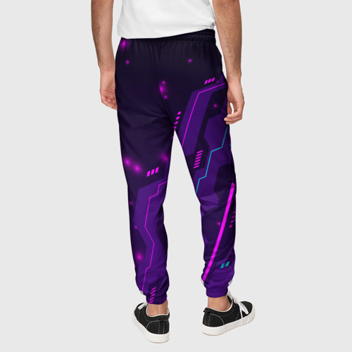 Мужские брюки 3D Portal neon gaming, цвет 3D печать - фото 5