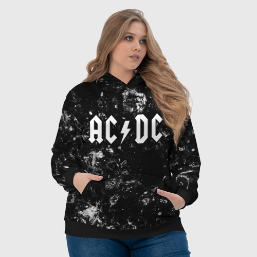 Женская толстовка 3D AC DC black ice, цвет 3D печать - фото 6