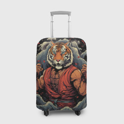 Тигр в стойке  тайский бокс – Чехол для чемодана 3D с принтом купить