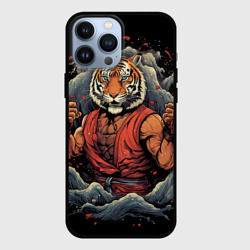 Тигр в стойке  тайский бокс – Чехол для iPhone 13 Pro Max с принтом купить