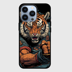 Тигр в стойке  тайский  бокс – Чехол для iPhone 13 Pro с принтом купить
