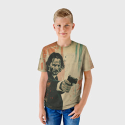 Детская футболка 3D Джон Уик с пистолетом - фото 2