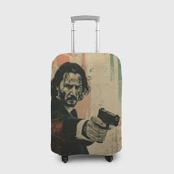 Чехол для чемодана 3D Джон Уик с пистолетом