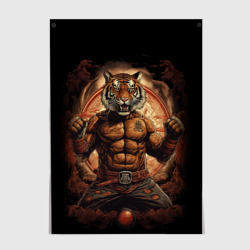 Постер Муай - Тай боевой тигр в перчатках