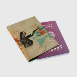 Обложка для паспорта матовая кожа Джон Уик в стиле гранж - фото 2