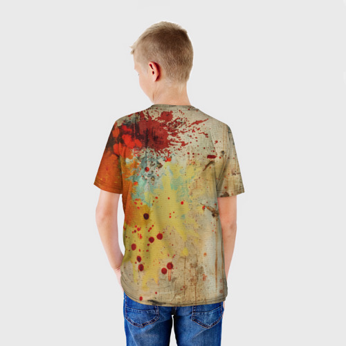 Детская футболка 3D Джон Уик с пистолетом в стиле гранж, цвет 3D печать - фото 4