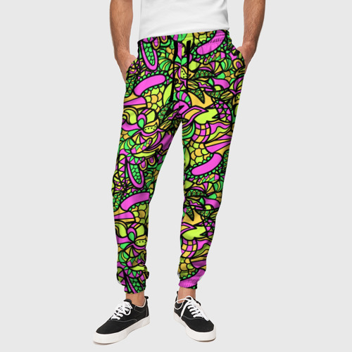 Мужские брюки 3D Exotic pattern, цвет 3D печать - фото 4