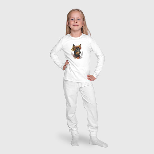 Детская пижама с лонгсливом хлопок с принтом Келпи осенний арт, фото #4
