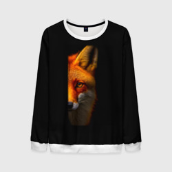 Мужской свитшот 3D Морда рыжей лисы