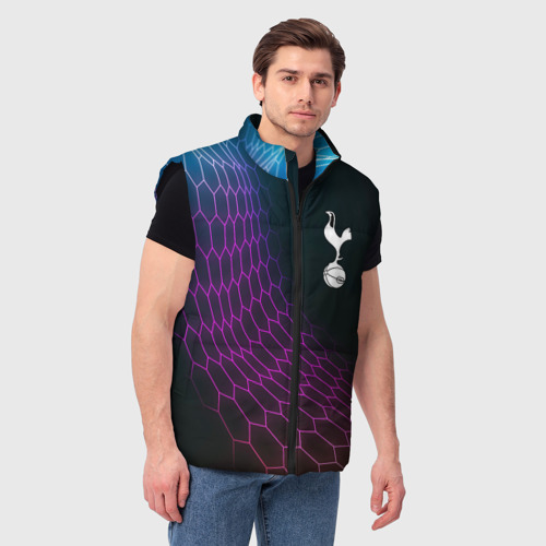 Мужской жилет утепленный 3D Tottenham футбольная сетка, цвет черный - фото 3