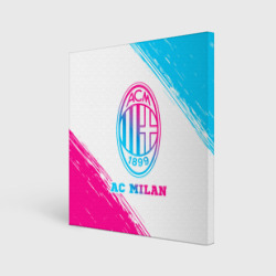 Холст квадратный AC Milan neon gradient style