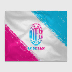 Плед 3D AC Milan neon gradient style