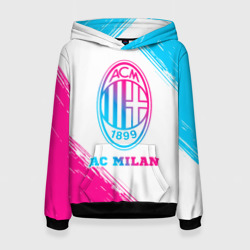 Женская толстовка 3D AC Milan neon gradient style