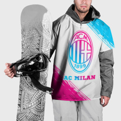 Накидка на куртку 3D AC Milan neon gradient style