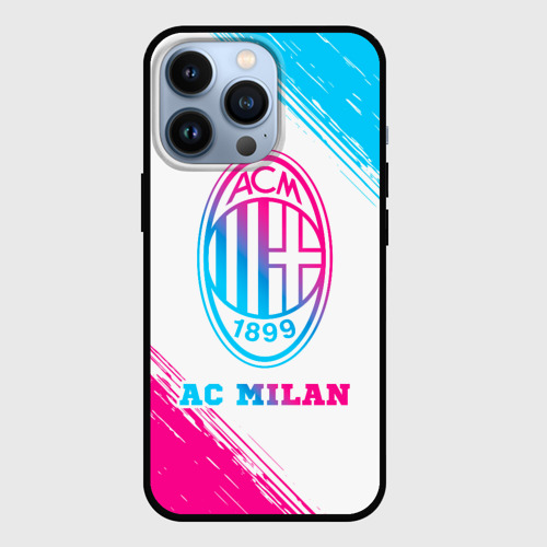 Чехол для iPhone 13 Pro AC Milan neon gradient style