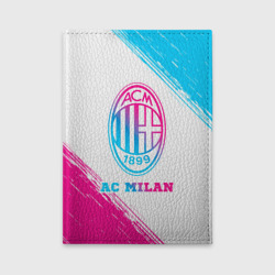 Обложка для автодокументов AC Milan neon gradient style