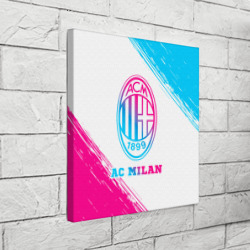 Холст квадратный AC Milan neon gradient style - фото 2