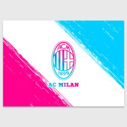 Поздравительная открытка AC Milan neon gradient style