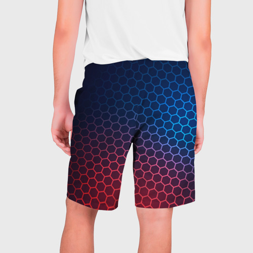 Мужские шорты 3D Roblox неоновые соты, цвет 3D печать - фото 2