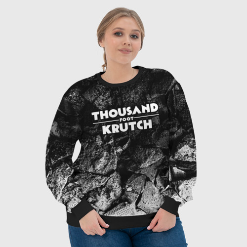 Женский свитшот 3D Thousand Foot Krutch black graphite, цвет 3D печать - фото 6