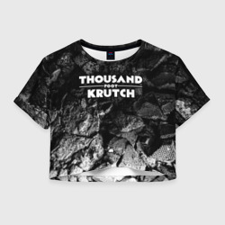 Женская футболка Crop-top 3D Thousand Foot Krutch black graphite