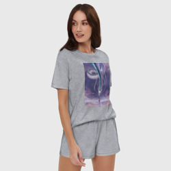 Женская пижама с шортиками хлопок Тихиро Огино дракон - фото 2