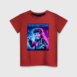 Детская футболка хлопок Minecraft 2099 - ai art fantasy